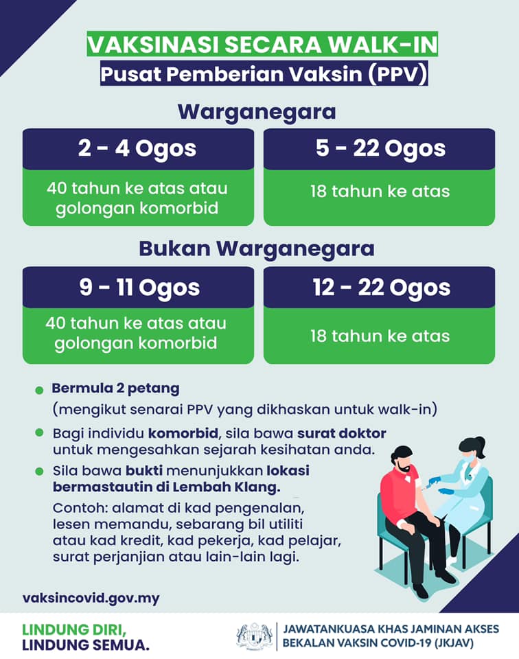 Boleh walk in untuk vaksin