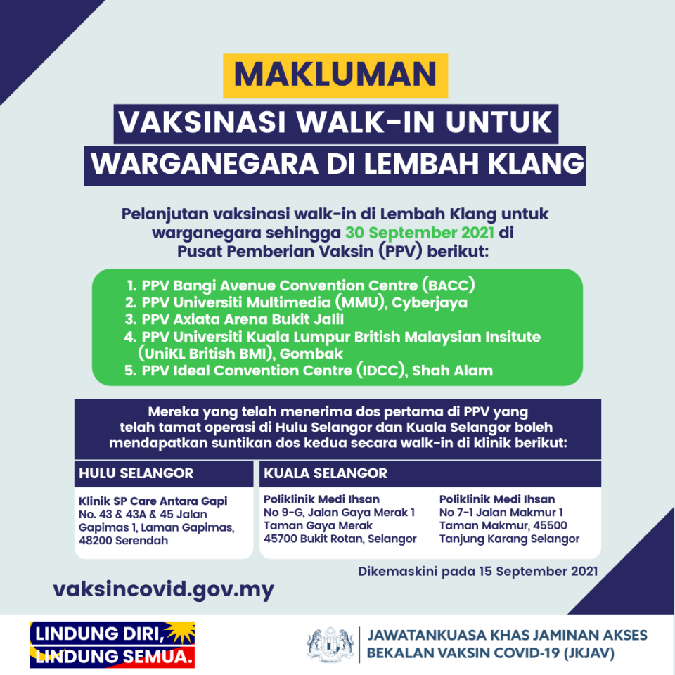 Axiata arena walk in vaccine