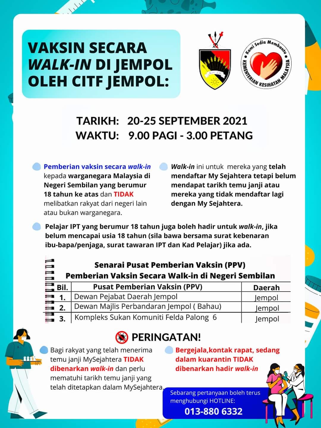 Ppv walk in remaja selangor