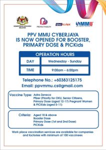 Ppv mmu cyberjaya walk in