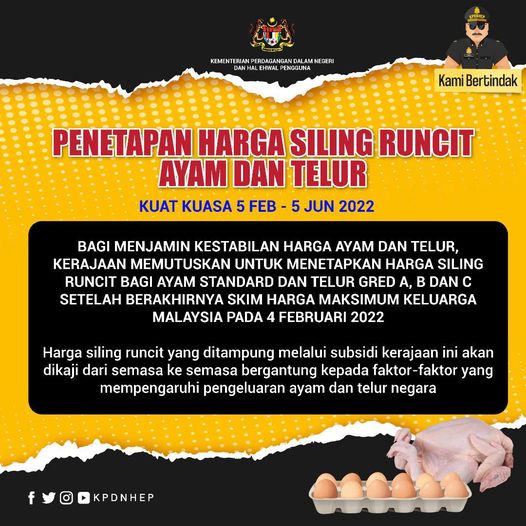 Harga kawalan ayam 2021