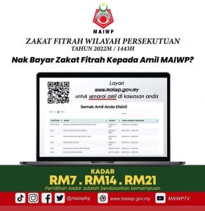 Kadar zakat fitrah putrajaya 2021