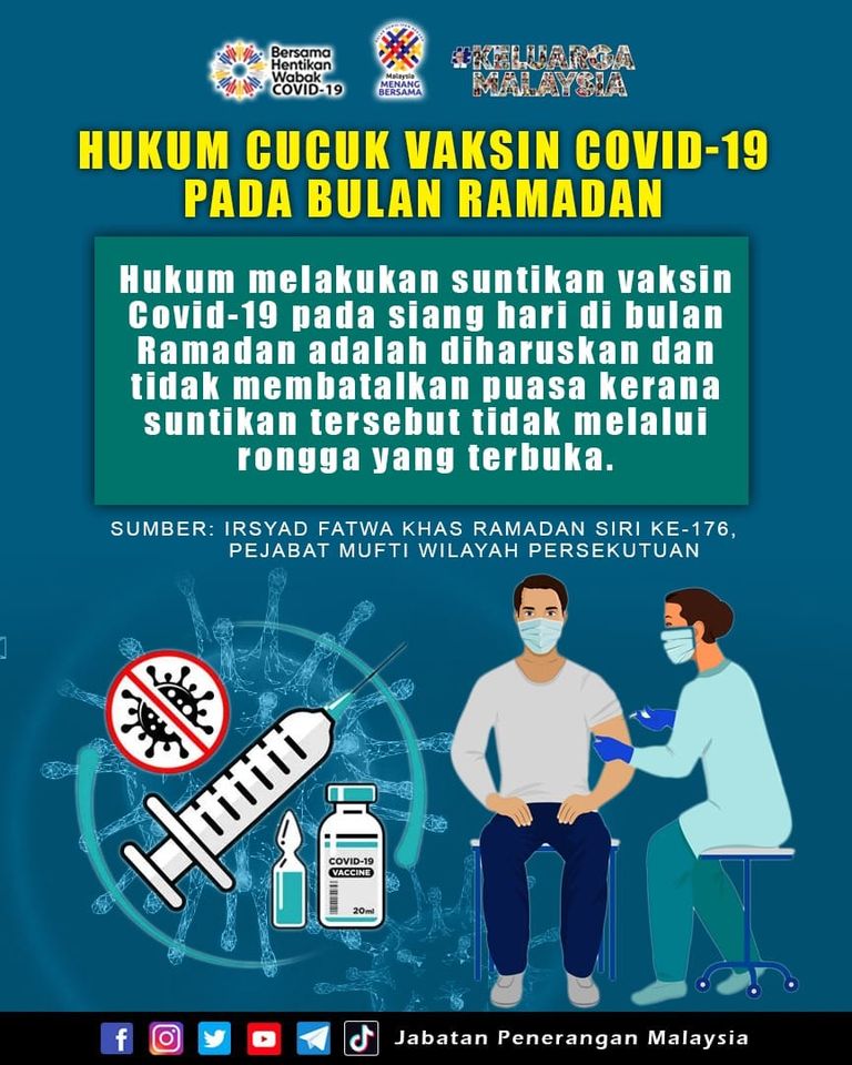 Cucuk vaksin batal puasa